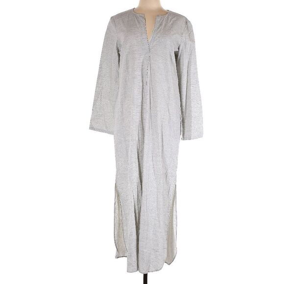Ocean+Main 100% Cotton Upcycled Classic Cotton Maxi Tunic Dress with Pockets L - Picture 1 of 16